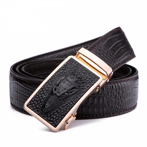 Cow Leather Automatic Ratchet Belt