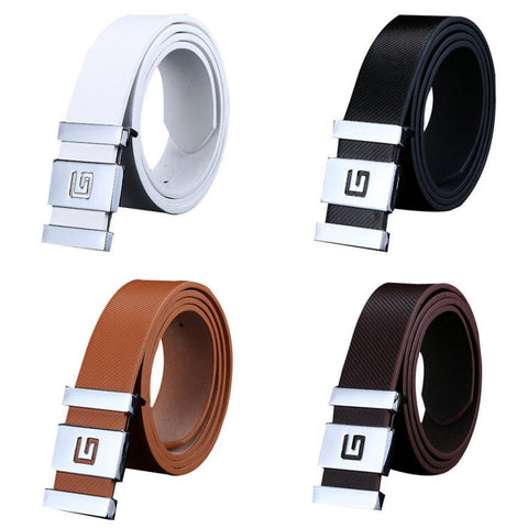 Automatic Buckle Leather Waist Strap Belt