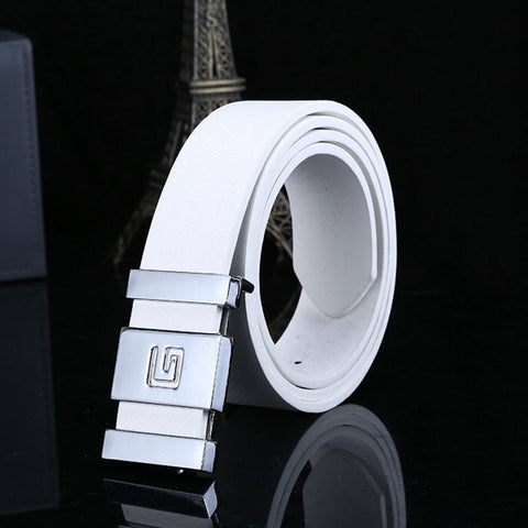 Automatic Buckle Leather Waist Strap Belt