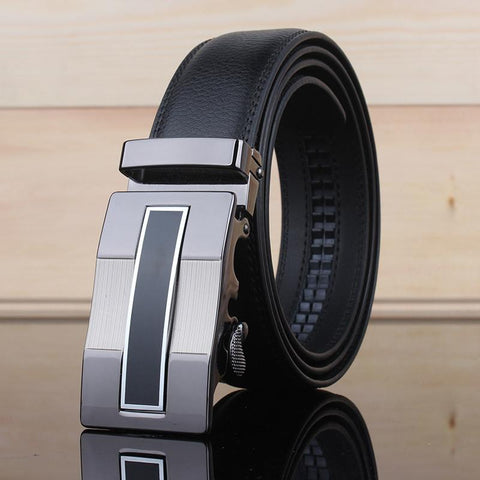 Leather Straps Belt with Automatic Buckles