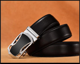 Automatic Buckle Leather Strap Belt