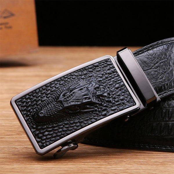 Cow Leather Automatic Ratchet Belt