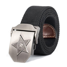 Patriotic Retired Soldiers Canvas Jeans Belt