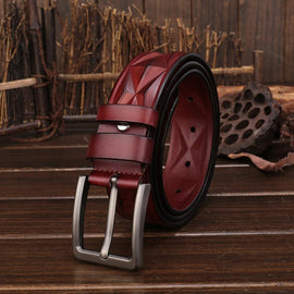 Pure Cowhide Diamond Skin Strap Formal Girdles