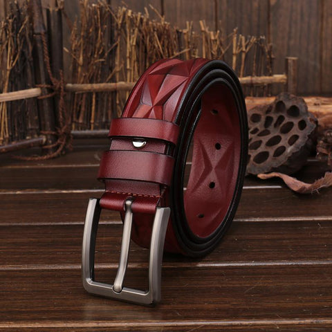 Pure Cowhide Diamond Skin Strap Formal Girdles