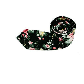 Men Fashion Tie Necktie 2017 New Floral Printing Skinny Slim Necktie Cotton gravata Narrow Business Casual Wedding Tie 145cm*6cm