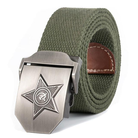 Patriotic Retired Soldiers Canvas Jeans Belt