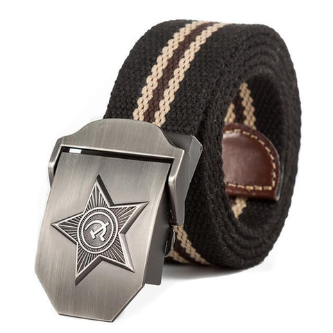 Patriotic Retired Soldiers Canvas Jeans Belt