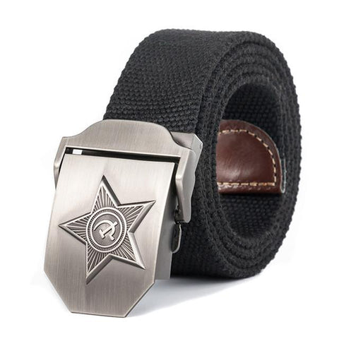 Patriotic Retired Soldiers Canvas Jeans Belt