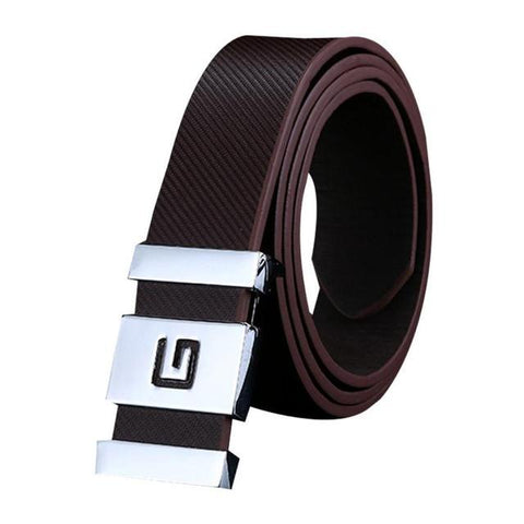 Automatic Buckle Leather Waist Strap Belt