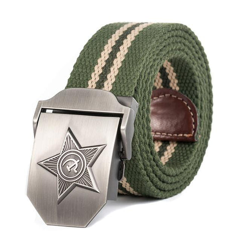 Patriotic Retired Soldiers Canvas Jeans Belt