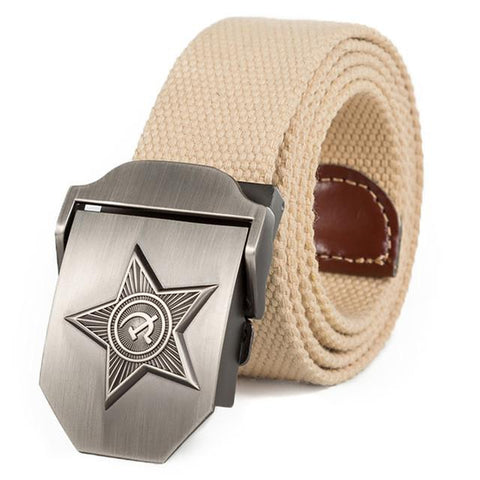 Patriotic Retired Soldiers Canvas Jeans Belt