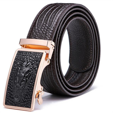 Cow Leather Automatic Ratchet Belt