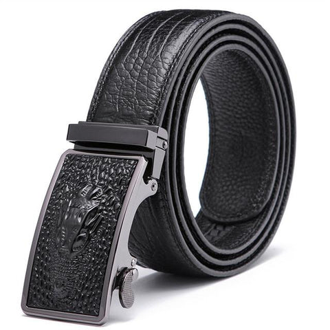 Cow Leather Automatic Ratchet Belt