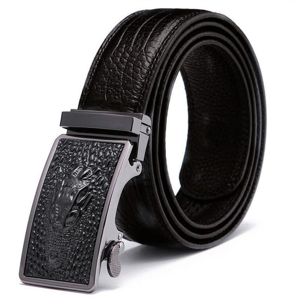 Cow Leather Automatic Ratchet Belt