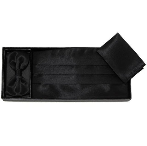 Wide Elastic Sash Belt Stretch Cummerbunds Set