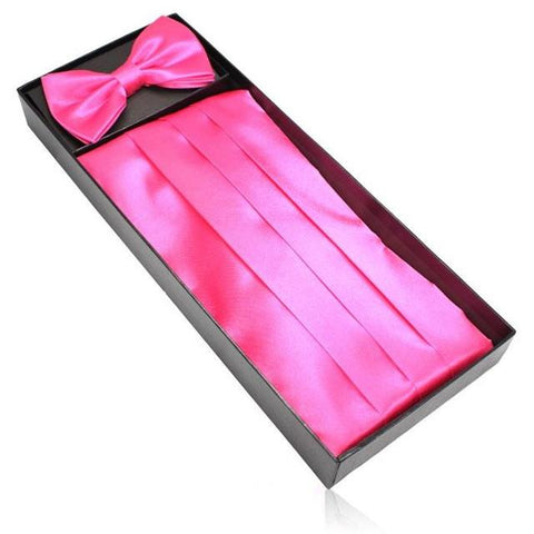 Wide Elastic Sash Belt Stretch Cummerbunds Set