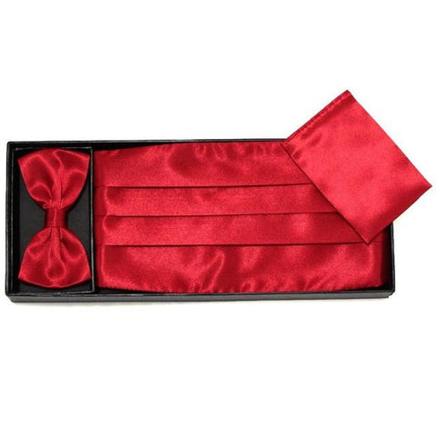 Wide Elastic Sash Belt Stretch Cummerbunds Set