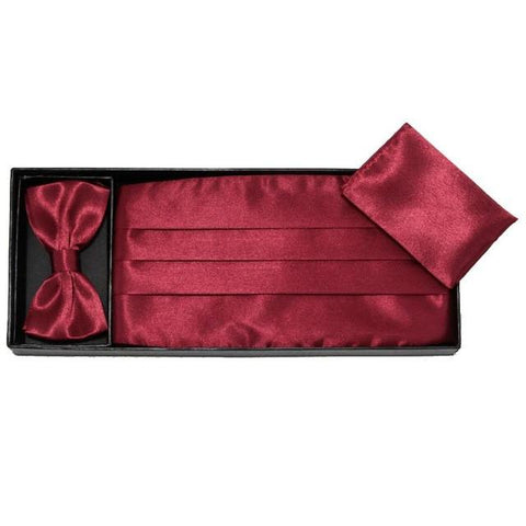 Wide Elastic Sash Belt Stretch Cummerbunds Set