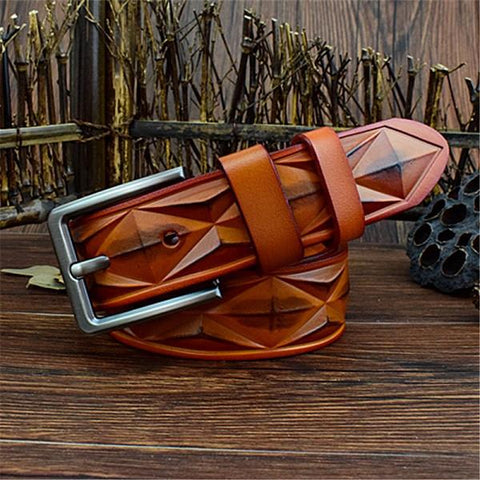Pure Cowhide Diamond Skin Strap Formal Girdles