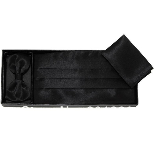 Wide Elastic Sash Belt Stretch Cummerbunds Set