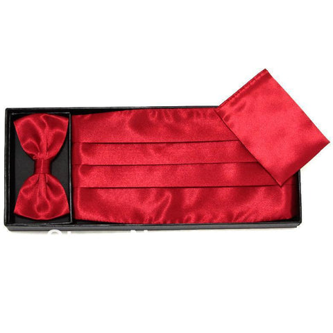 Wide Elastic Sash Belt Stretch Cummerbunds Set